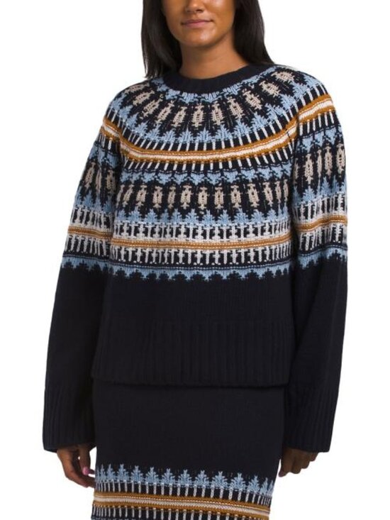 Marie Oliver Sweaters - MARIE OLIVER Wool Blend Fair Isle Sweater